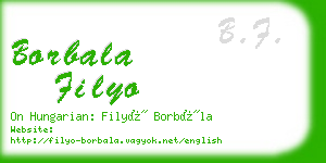 borbala filyo business card